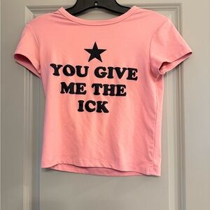 Orage Pink T-Shirt with Star and Slogan